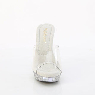 Athena-501 Rhinestone Platform Mules
