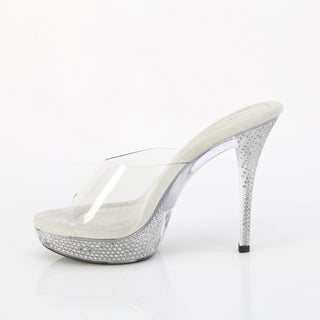 Athena-501 Rhinestone Platform Mules