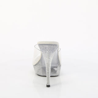 Athena-501 Rhinestone Platform Mules