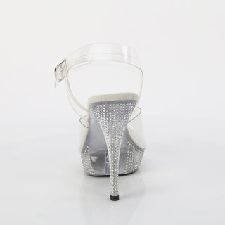 Athena-508 Clear Rhinestone Platform Sandals