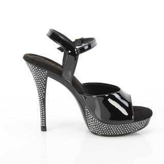 Athena-509 Rhinestone Black Platform Sandals