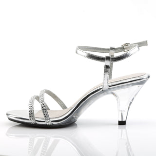 Belle-316 Silver Rhinestone Prom Slingback Sandals