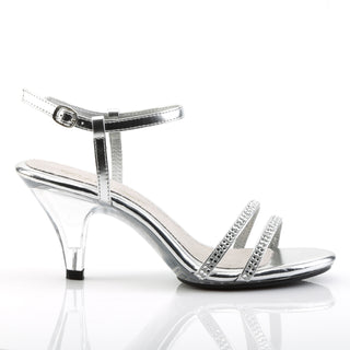 Belle-316 Silver Rhinestone Prom Slingback Sandals