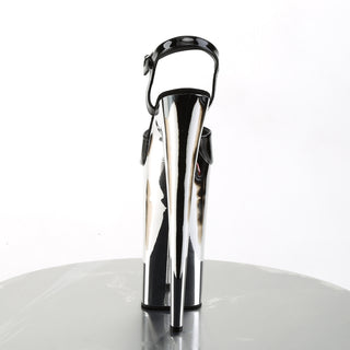 Beyond-009 Silver 10-Inch Chrome Platform Heels