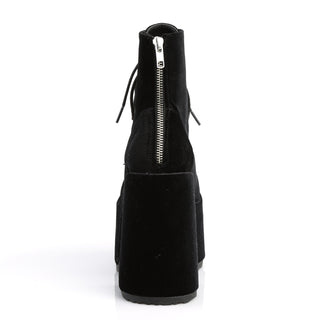 Camel-203 Velvet Platform Boots
