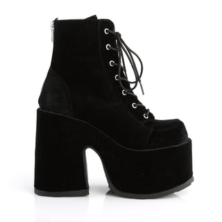 Camel-203 Velvet Platform Boots