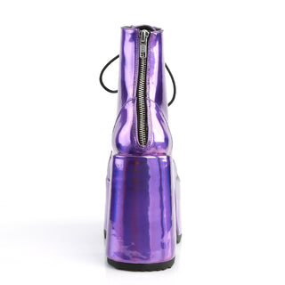 Camel-203 Purple Hologram Platform Boots