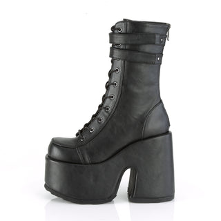 Camel-250 Black Mid-Calf Platform Boots
