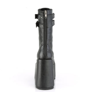 Camel-250 Black Mid-Calf Platform Boots