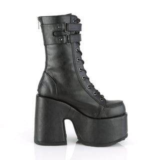 Camel-250 Black Mid-Calf Platform Boots