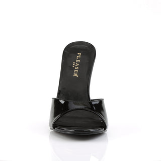 Classique-01 Black Patent Stiletto Slides