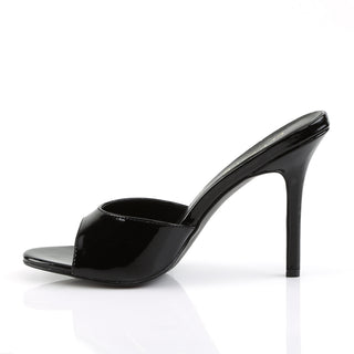 Classique-01 Black Patent Stiletto Slides