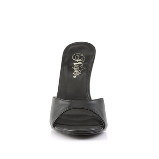 .Classique-01 Black Matte Stietto Slides