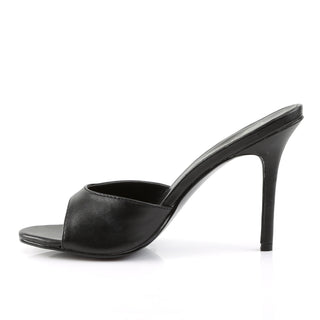 .Classique-01 Black Matte Stietto Slides