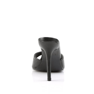 .Classique-01 Black Matte Stietto Slides