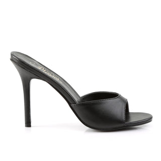 .Classique-01 Black Matte Stietto Slides