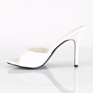 .Classique-01 White Stiletto Slides