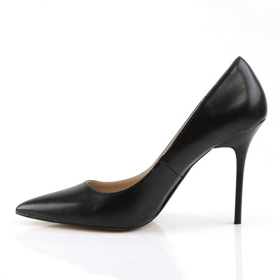 Classique-20 Black PU Stilettos