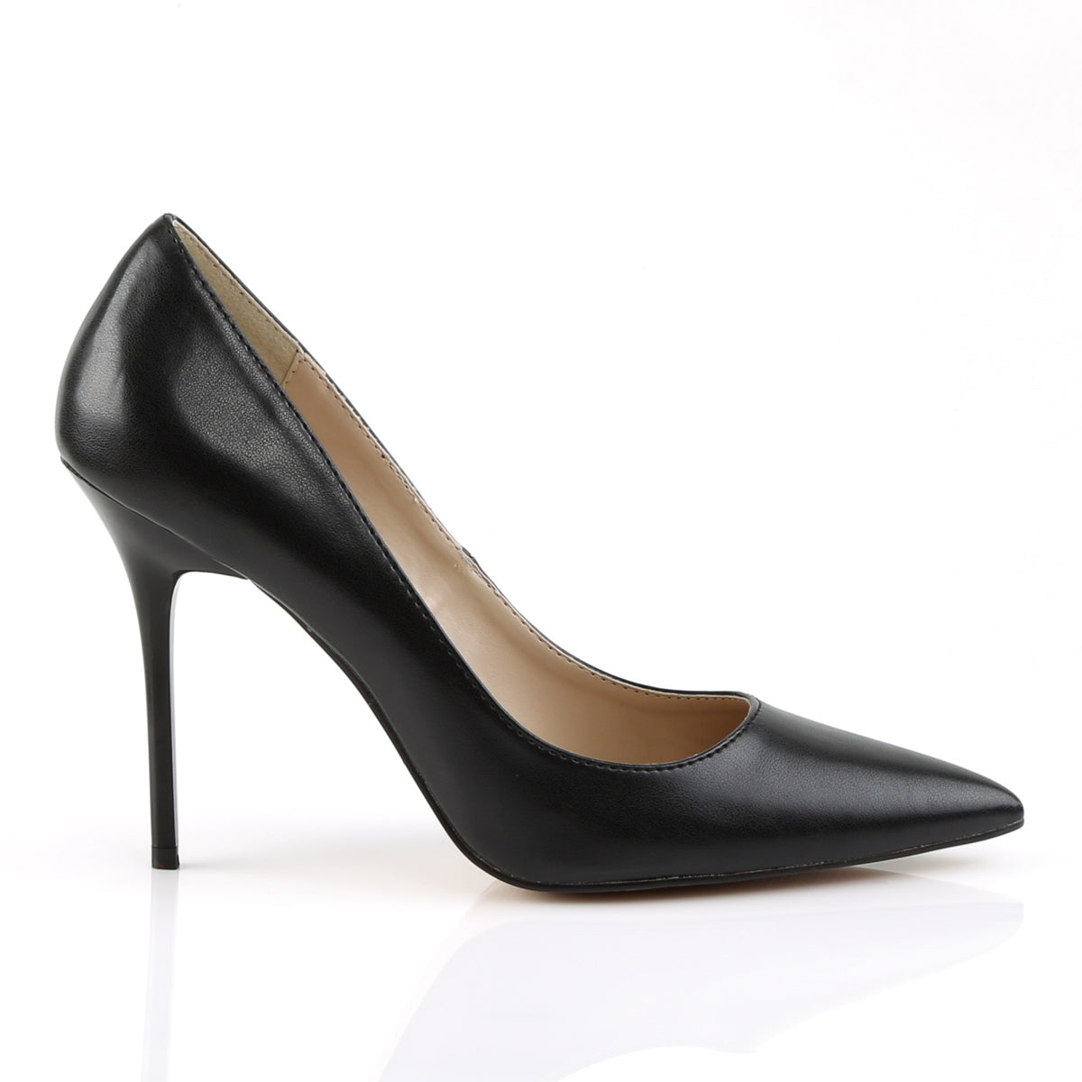 Classique-20 Black PU Stilettos