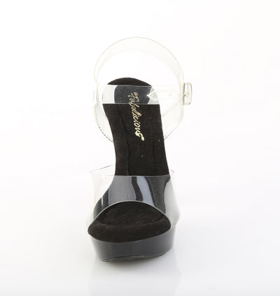 Cocktail-508 Clear-Black Platform Heels