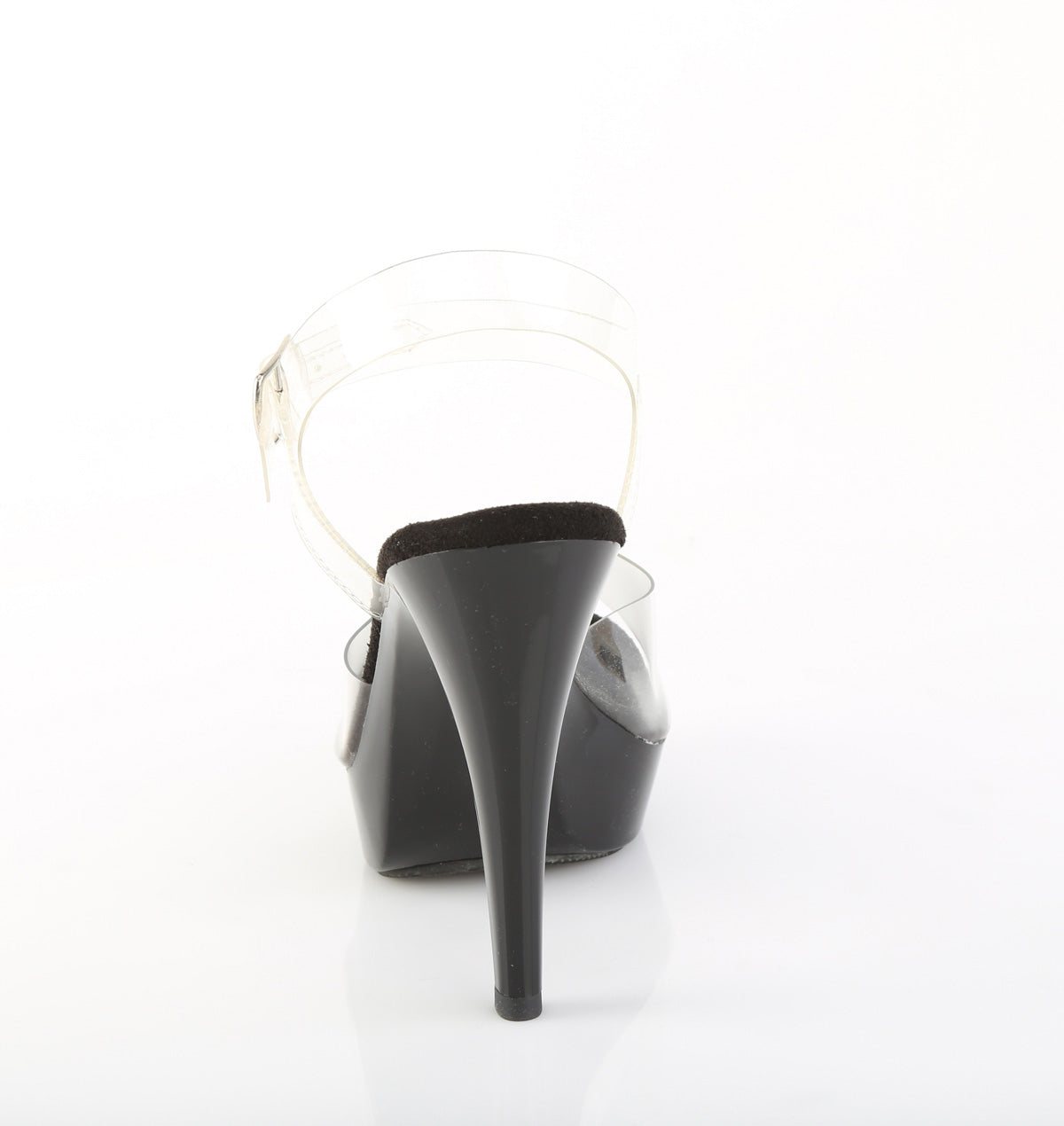 Cocktail-508 Clear-Black Platform Heels