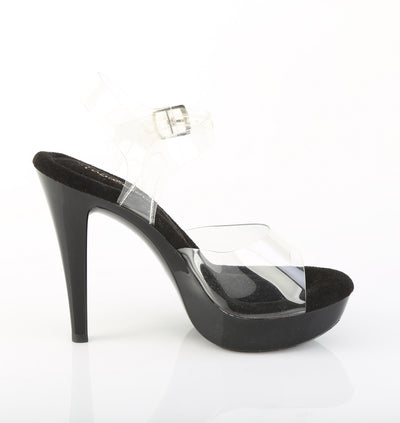 Cocktail-508 Clear-Black Platform Heels