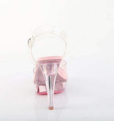 Cocktail-508 Clear-Pink Platform Heels