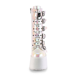 Damned-225 Pearl Iridescent Platform Boots