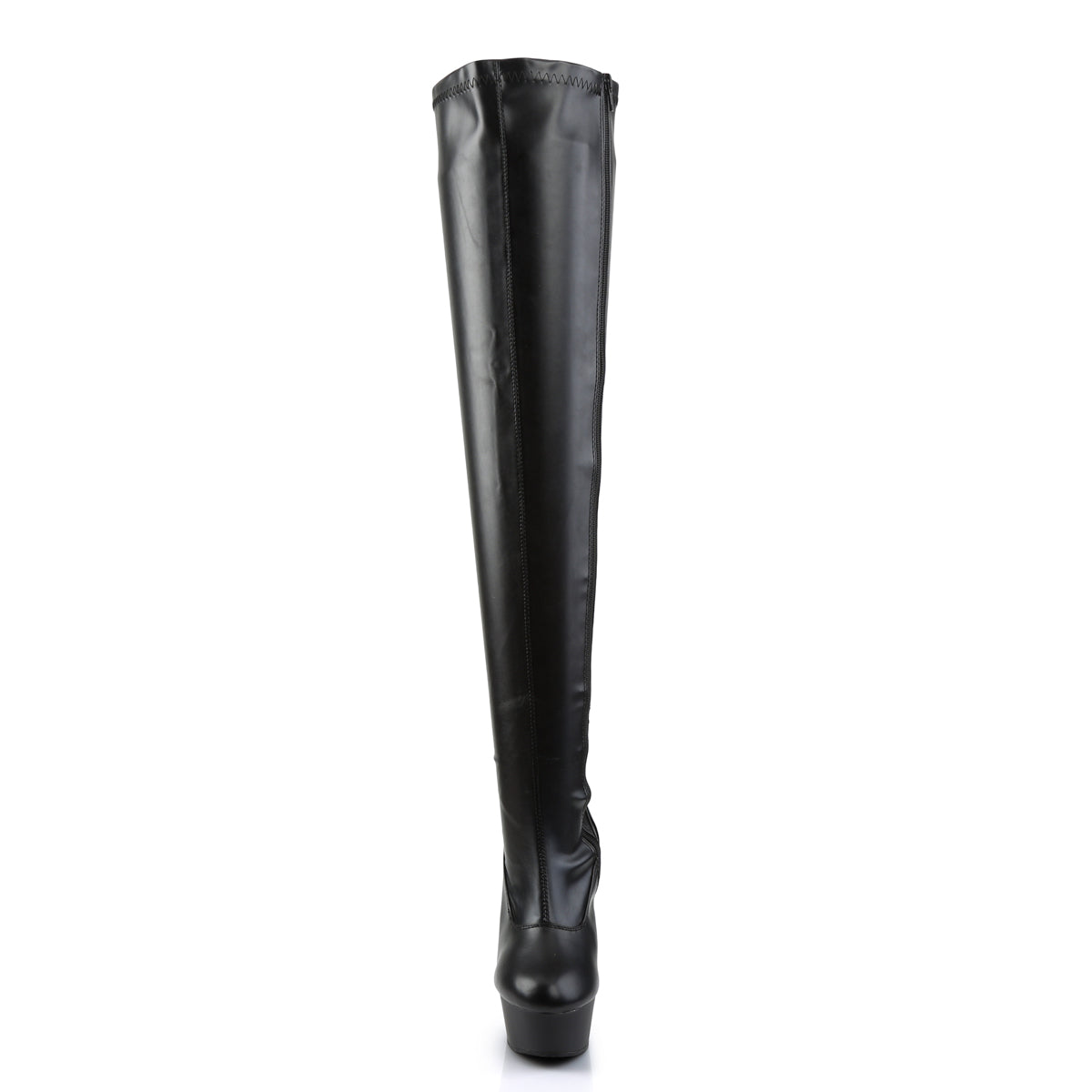 Delight-3000 Thigh-High Platform Boots – Black Matte