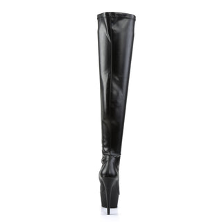 Delight-3000 Black Matte Thigh-High Platform Boots
