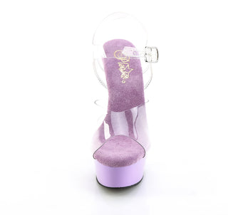 Delight-608 Clear Lavender Platform Sandals