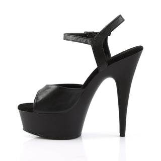 Delight-609 Black PU Platform Heels
