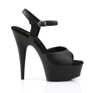 Delight-609 Black PU Platform Heels