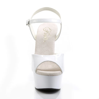 Delight-609 White Platform Heels