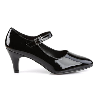 Divine-440 Black Patent D'Orsay Mary Jane Pumps