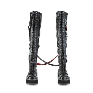 Demonia Emily-377 Over The Knee Bondage Platform Boots