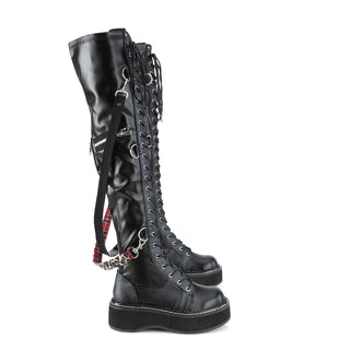 Demonia Emily-377 Over The Knee Bondage Platform Boots