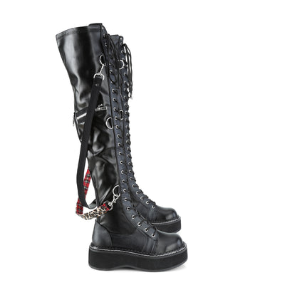 Demonia Emily-377 Over The Knee Bondage Platform Boots