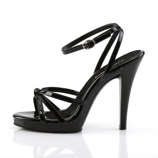 Flair-436 Black Strappy Heels