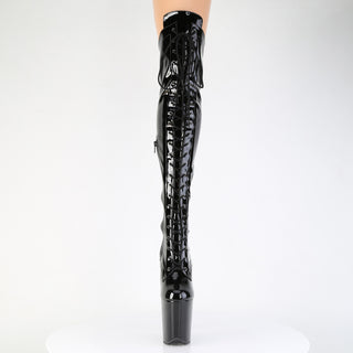 Flamingo-3014 Slanted Top Over The Knee Boots