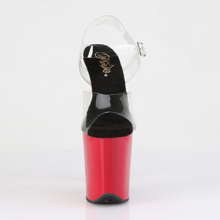 Flamingo-808 Black Red Platform Heels