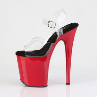 Flamingo-808 Black Red Platform Heels