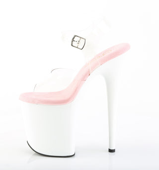 Flamingo-808 Pink White Platform Heels