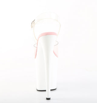 Flamingo-808 Pink White Platform Heels