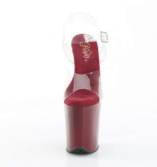 Flamingo-808 Burgundy Platform Heels