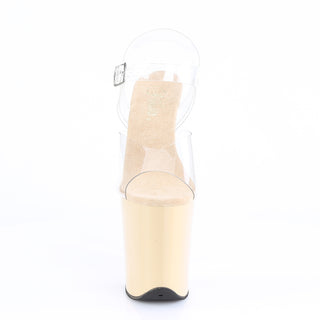 Flamingo-808 Cream Platform Heels