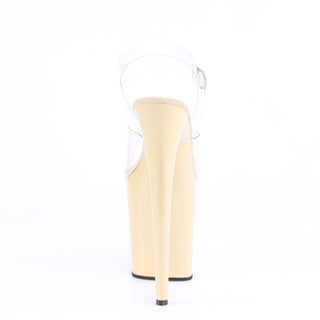 Flamingo-808 Cream Platform Heels