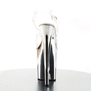 Flamingo-808 Silver Chrome Platform Heels