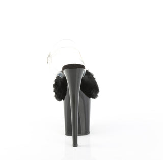 Flamingo-808FUR Black Fur Platform Sandals