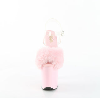 Flamingo-808FUR B. Pink Fur Platform Sandals